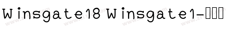 Winsgate18 Winsgate1字体转换
